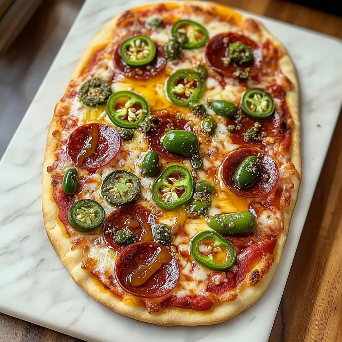 Sweet & Spicy Honey Flatbread Pizza for Cozy Nights