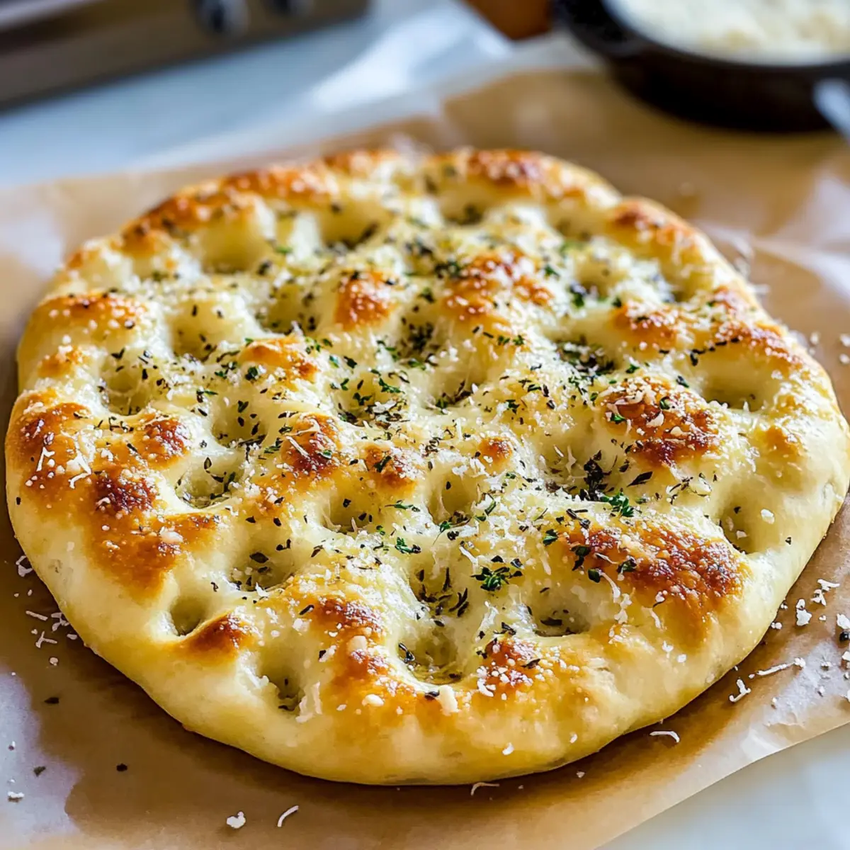 Savory Garlic Parmesan Focaccia Bread for Easy Baking Joy