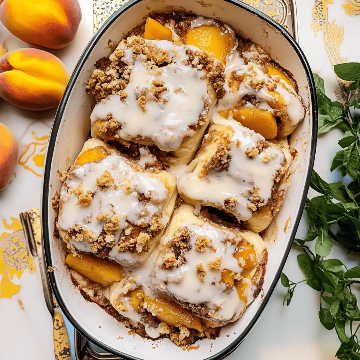 Southern Peach Cobbler Cinnamon Rolls That Wow the Senses
