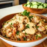 Crispy Rice Salad with Garlic Shrimp
