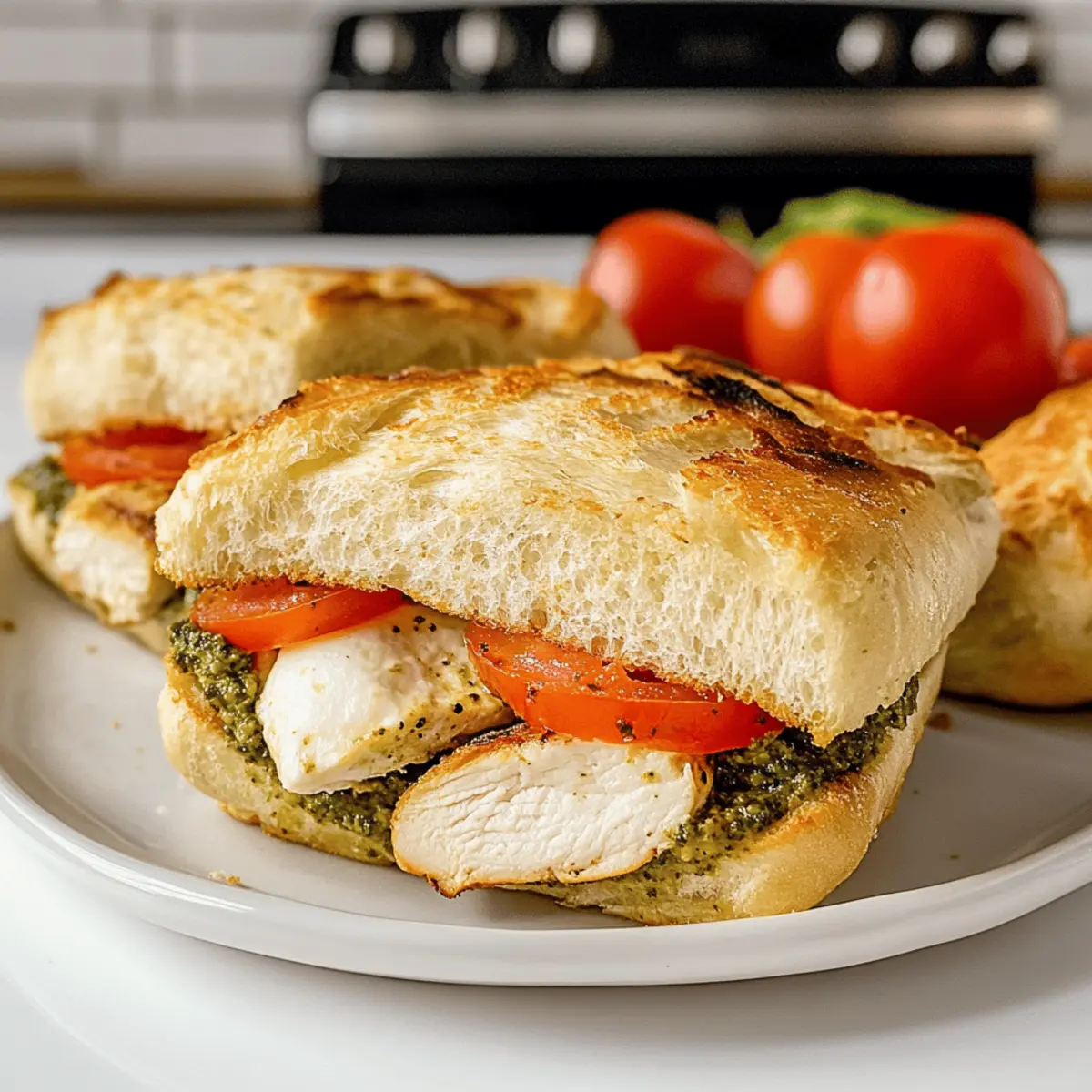 Savory Chicken Pesto Sandwich for a Quick Gourmet Bite