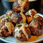 Korean BBQ Meatballs with Spicy Mayo Dip