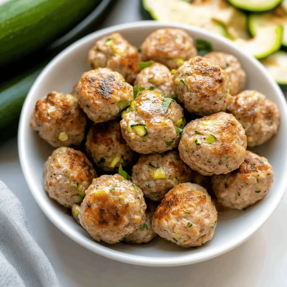 Juicy Air Fryer Turkey Zucchini Meatballs in 20 Minutes