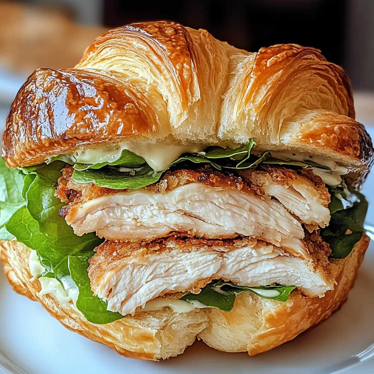 Delicious Chicken Caesar Croissant Sandwich for Quick Lunches