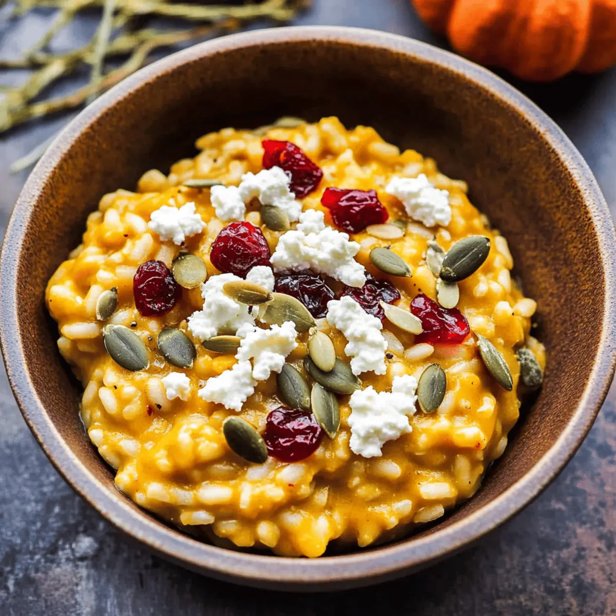 Creamy Baked Pumpkin Goat Cheese Risotto for Cozy Fall Nights