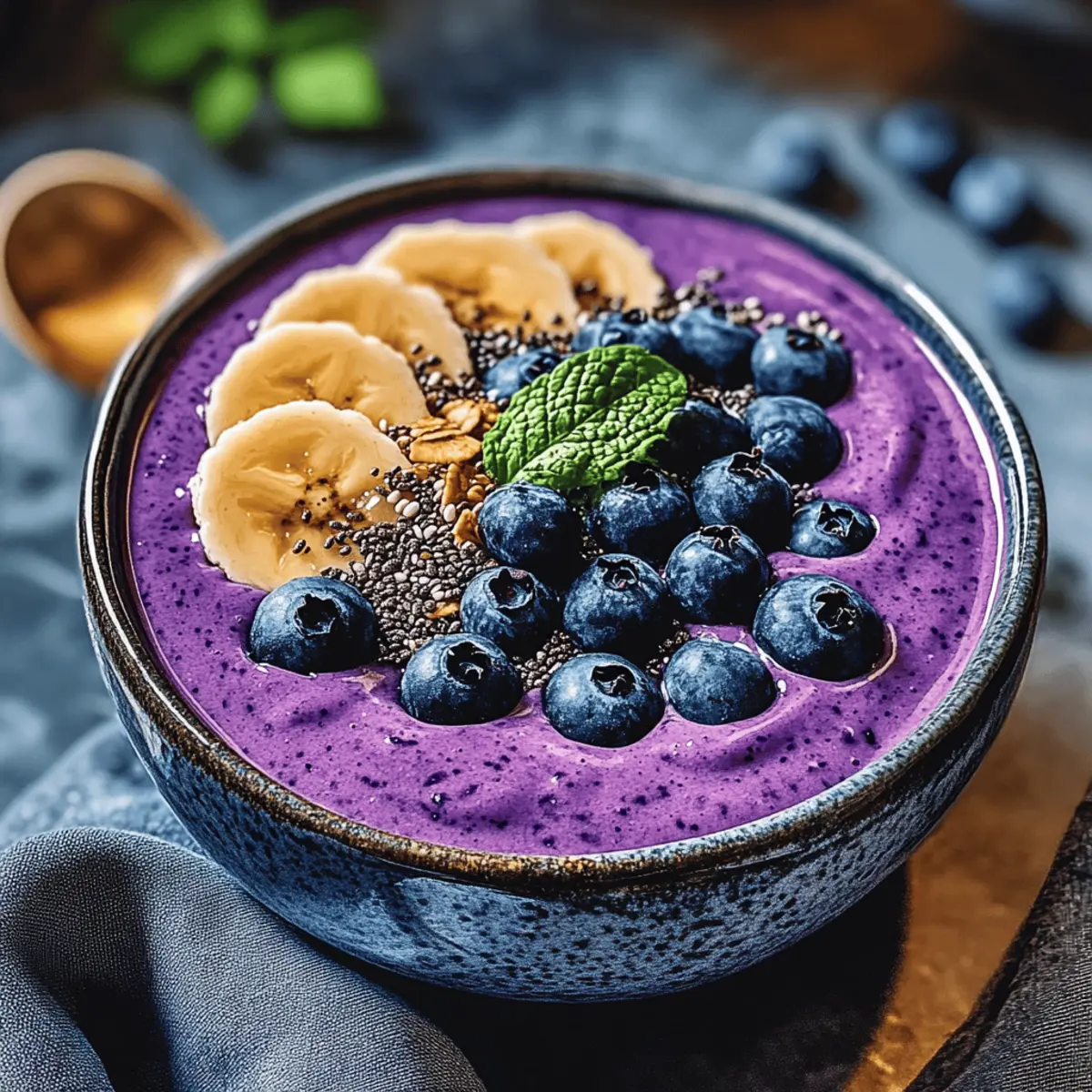 Delicious Blueberry Smoothie Bowl for a Vibrant Breakfast Boost