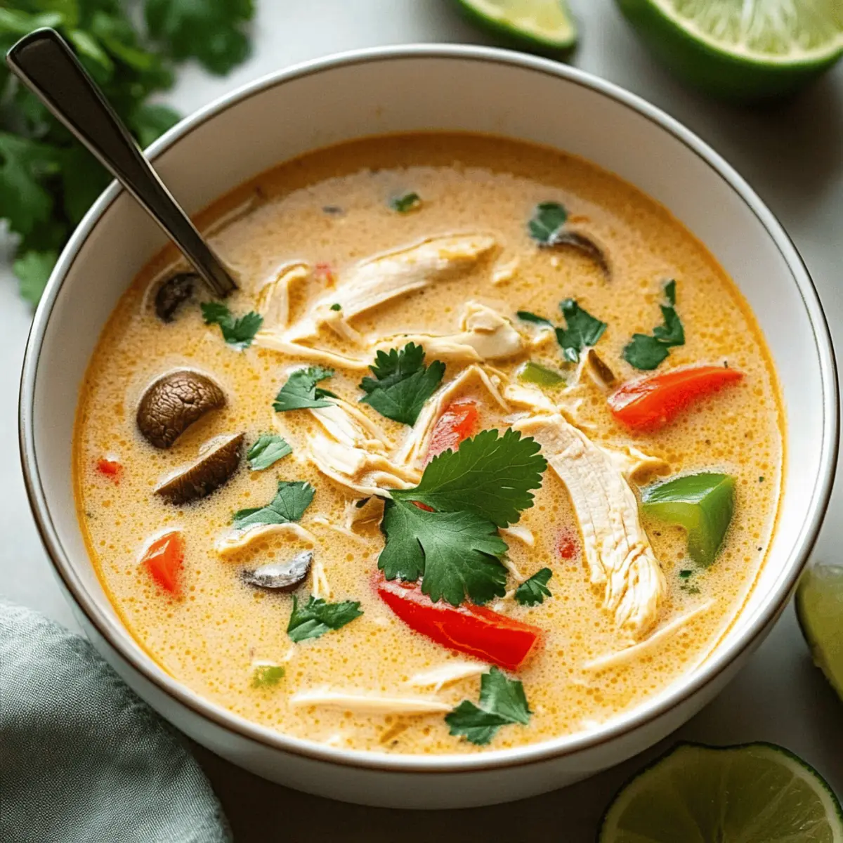 Creamy Crockpot Thai Coconut Chicken Soup for Cozy Nights