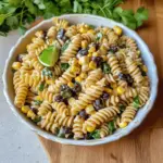 Black Bean and Corn Pasta Salad with Lime Greek Yogurt