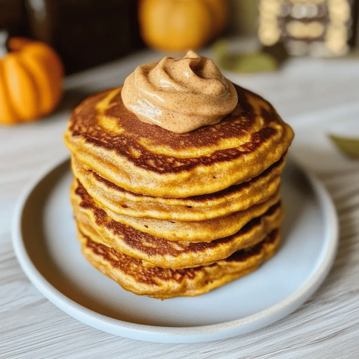 Fluffy Pumpkin Pancakes with Creamy Cinnamon Butter Bliss