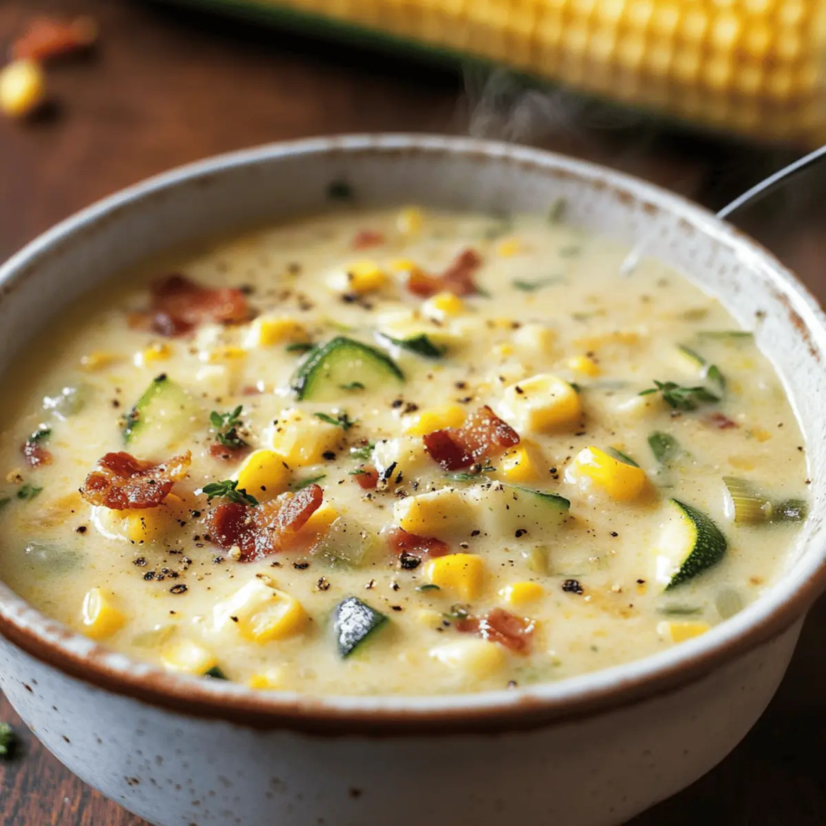 Delicious Corn and Zucchini Chowder for a Cozy Summer Meal