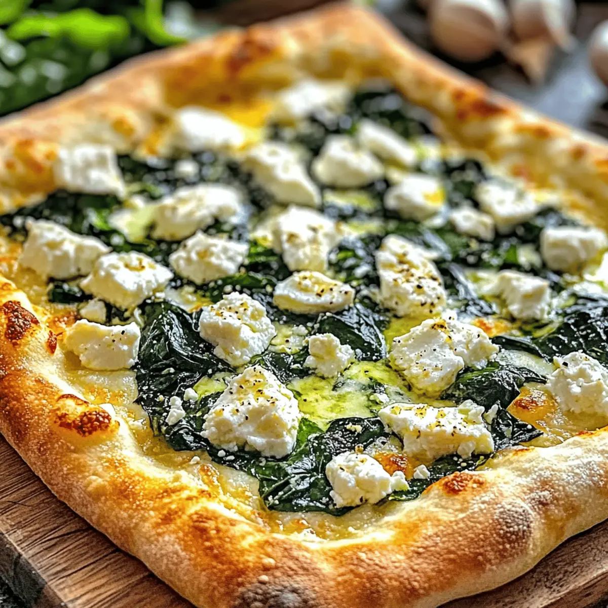 Savor the Flavor of Greek Roasted Garlic Spinach White Pizza