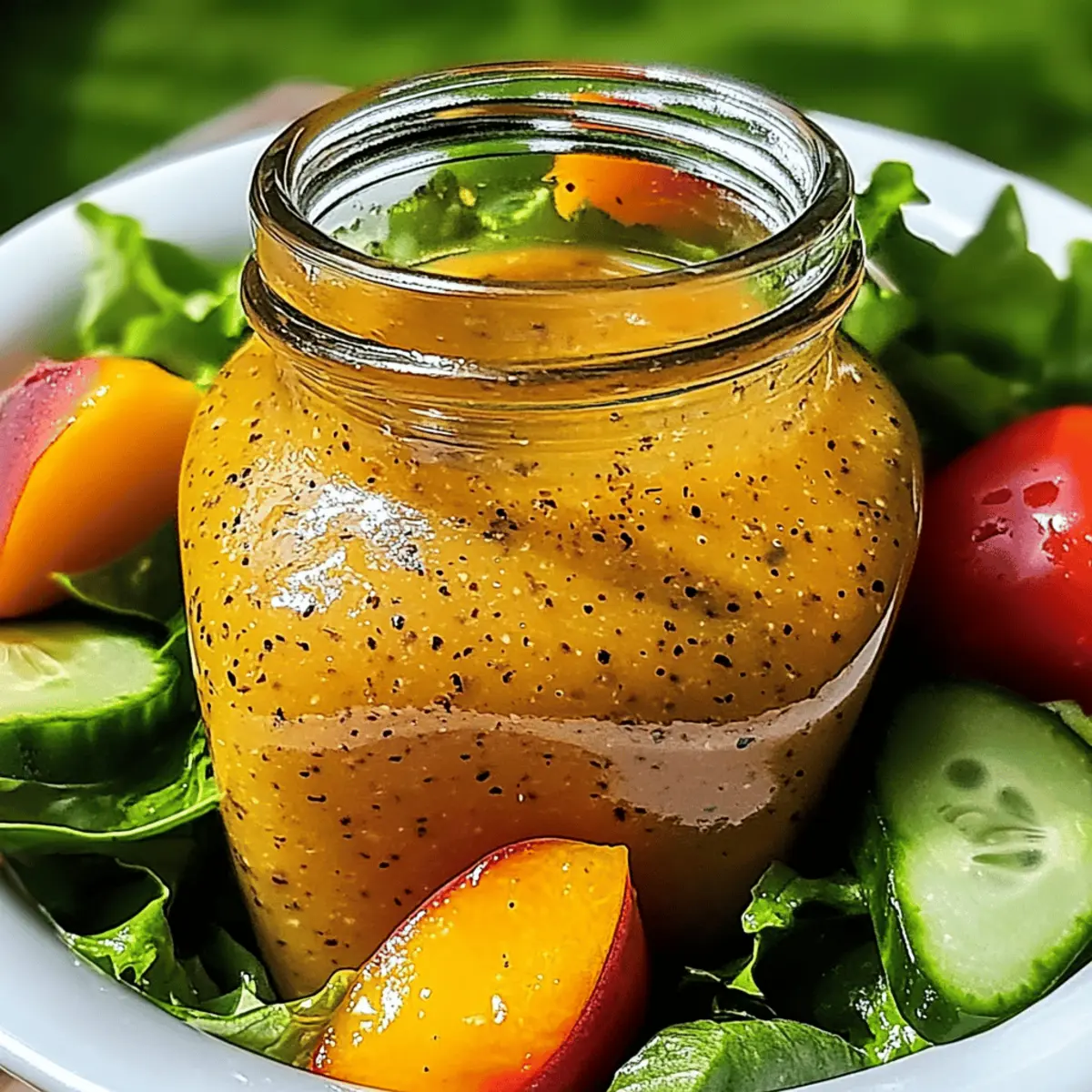 Peach Honey Dijon Balsamic Vinaigrette: Sweet & Tangy Bliss