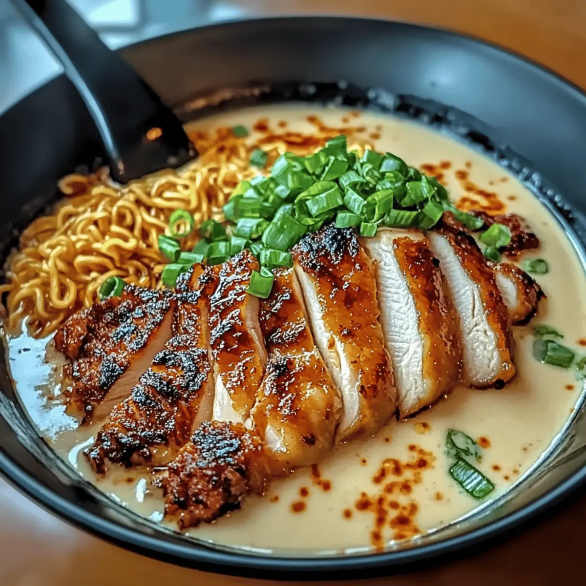 Fiery Chicken Ramen with Creamy Garlic Sauce for Cozy Nights