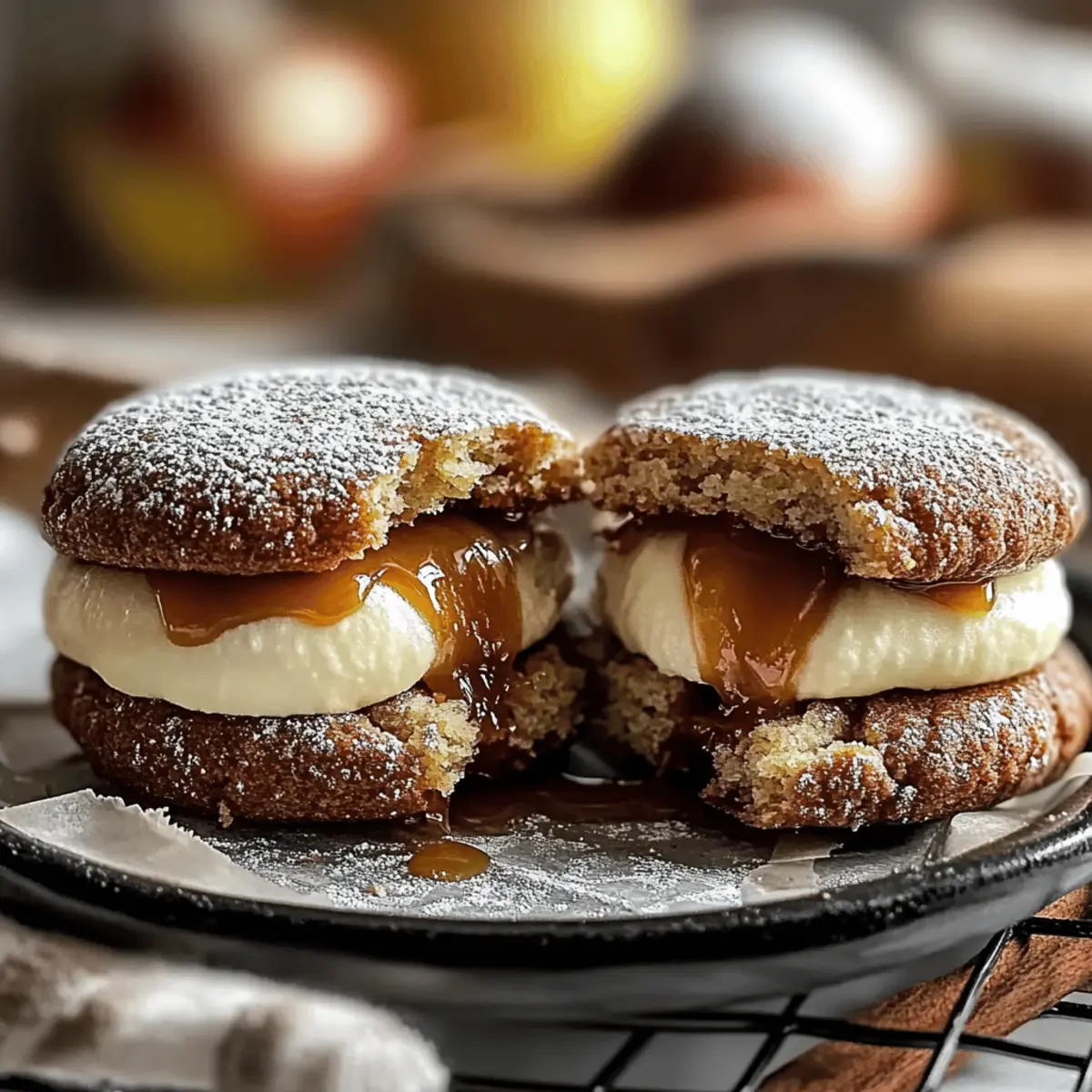 Apple Cider Whoopie Pie Cookies with Caramel for a Cozy Fall Treat
