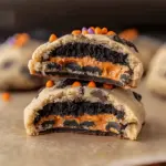 Halloween Oreo Stuffed Chocolate Chip Cookies
