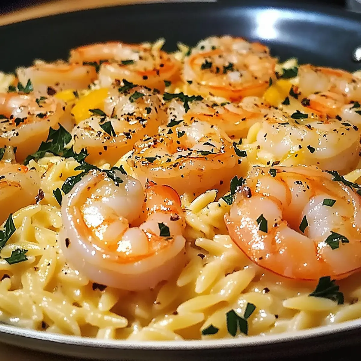 One Pan Parmesan Orzo with Shrimp for Effortless Gourmet Comfort