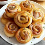 Baked Ham and Cheese Rolls with Honey Mustard Glaze