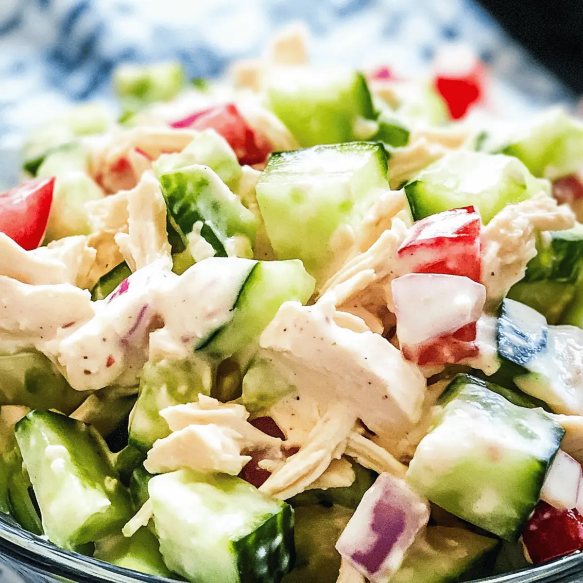Cool and Creamy Cucumber Chicken Salad for Hot Summer Days