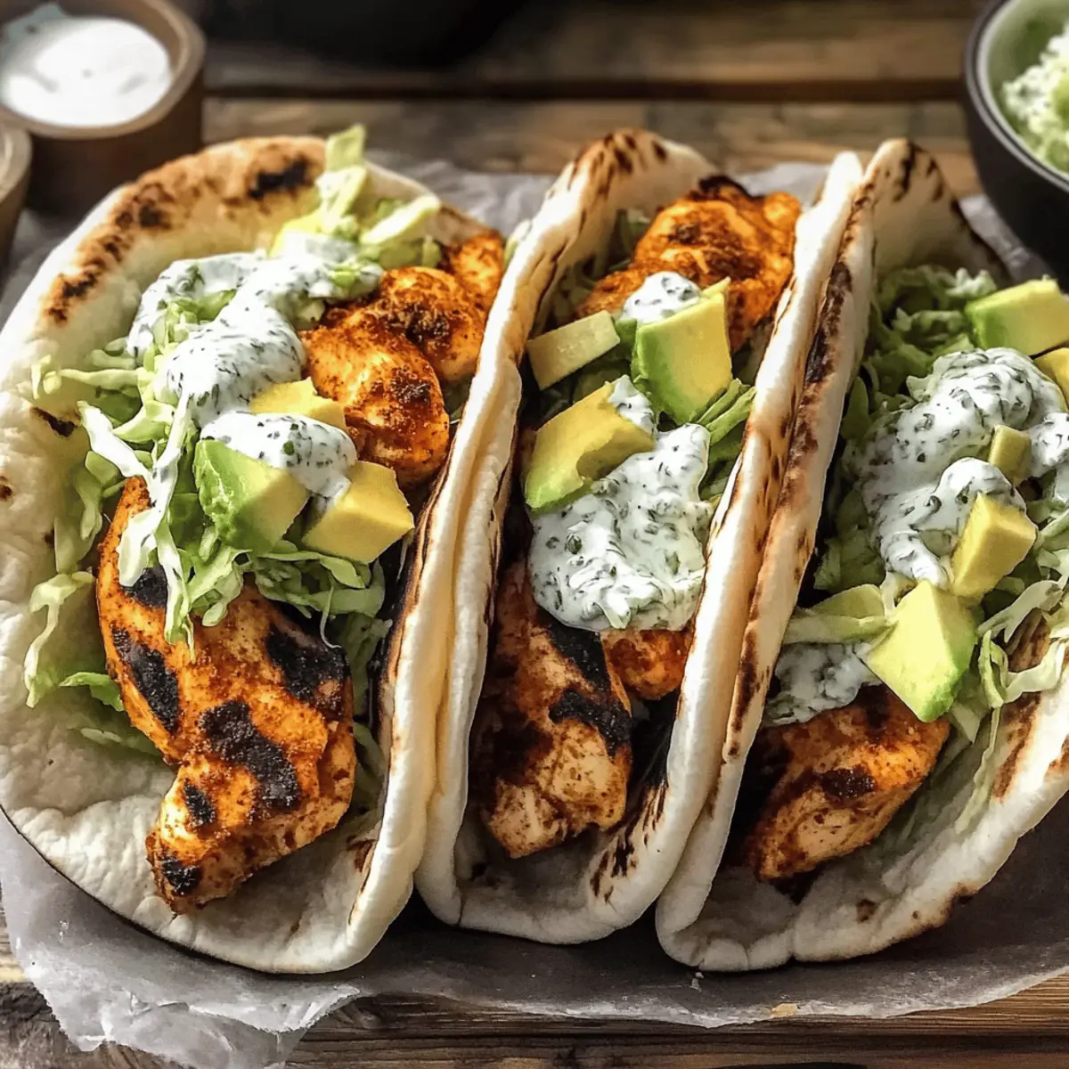 Flavor-Packed Chicken Pitas with Herby Ranch Delight