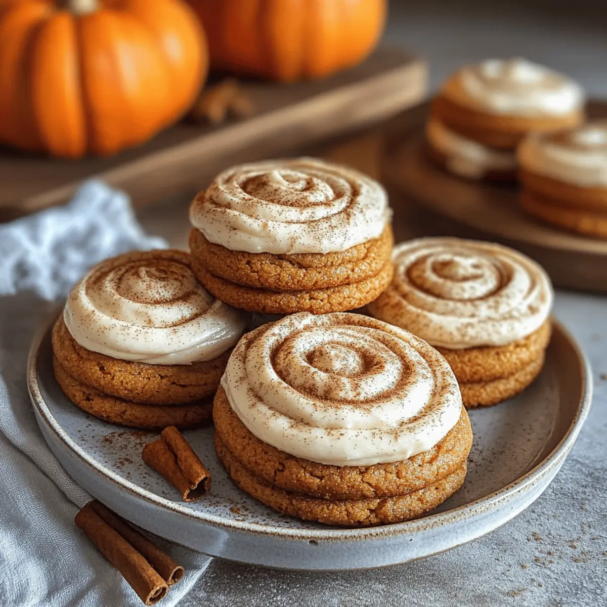 Delicious Pumpkin Cookies with Cream Cheese Frosting Bliss