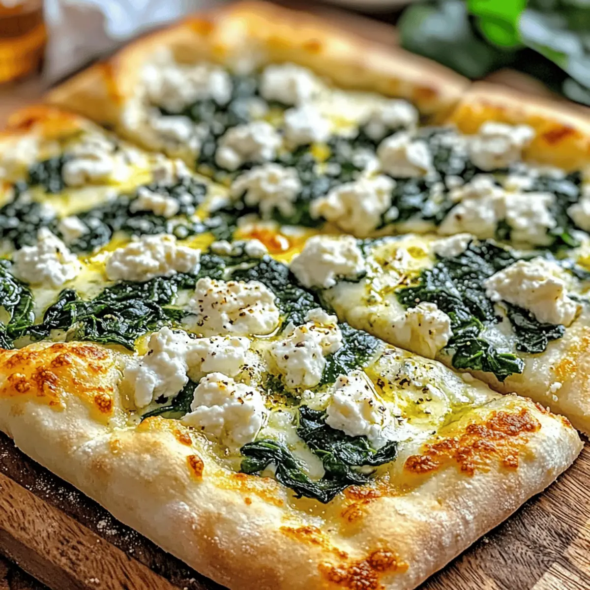 Indulge in Creamy Roasted Garlic Spinach White Pizza Delight