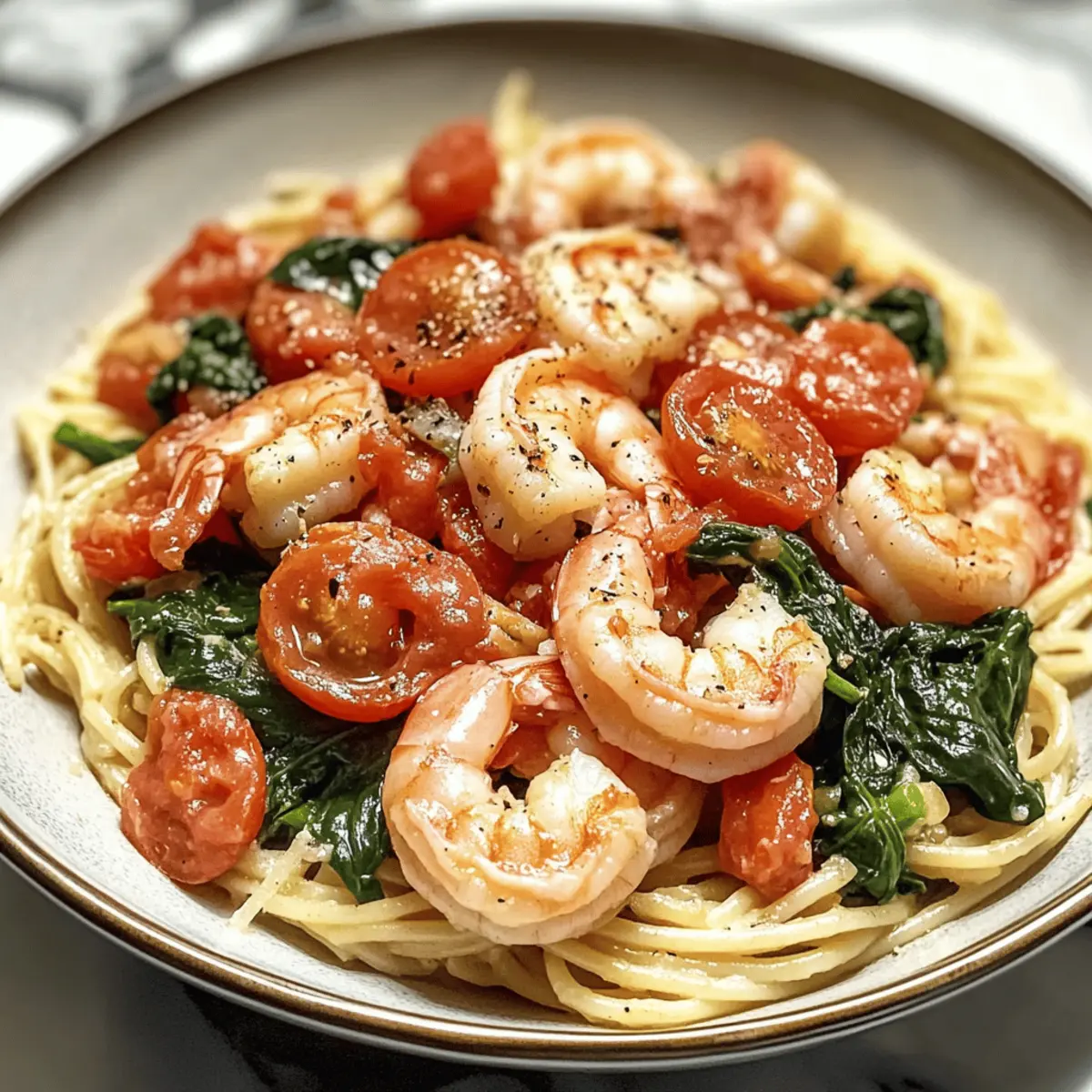 Savor Every Bite of Tomato Spinach Shrimp Pasta in 30 Minutes