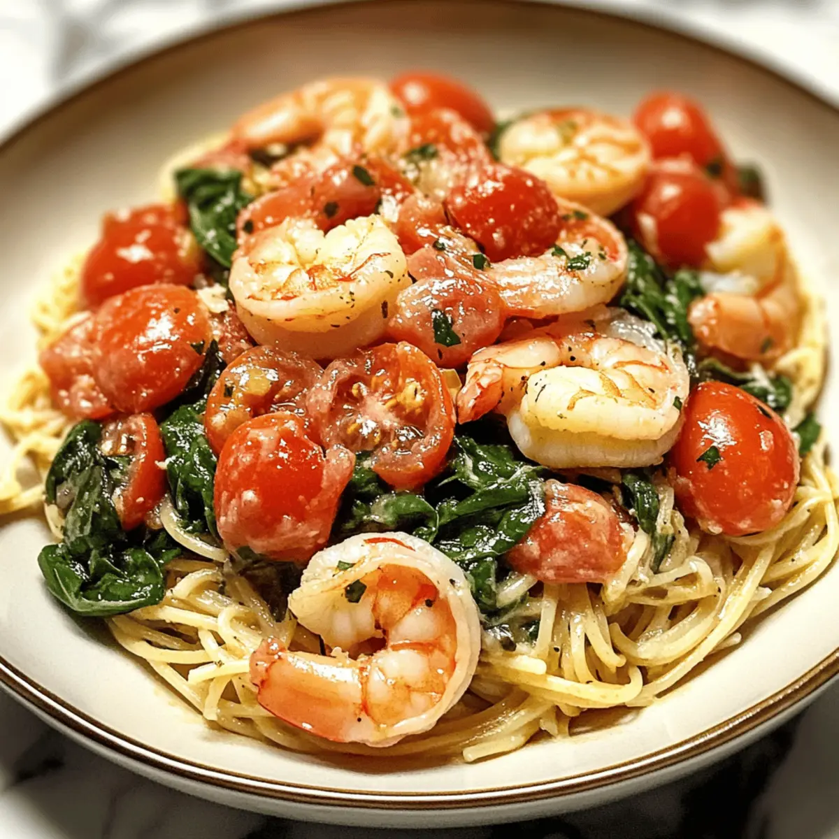 Delicious Tomato Spinach Shrimp Pasta in 30 Minutes Flat