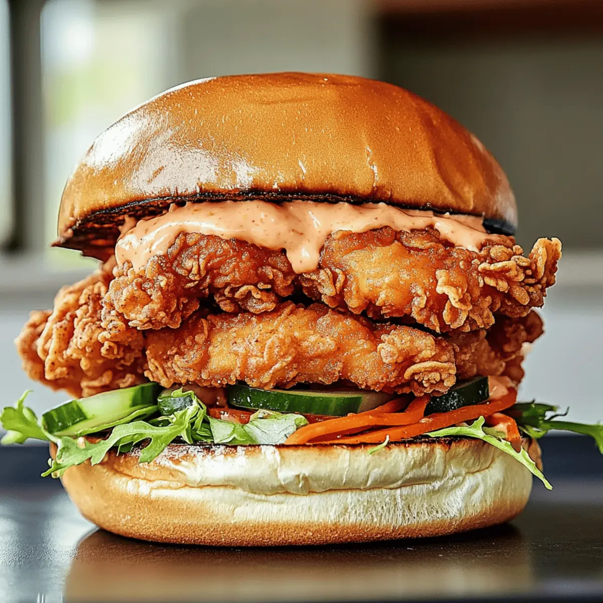 Irresistible Thai Fried Chicken Sandwich: Crispy Flavor Bliss