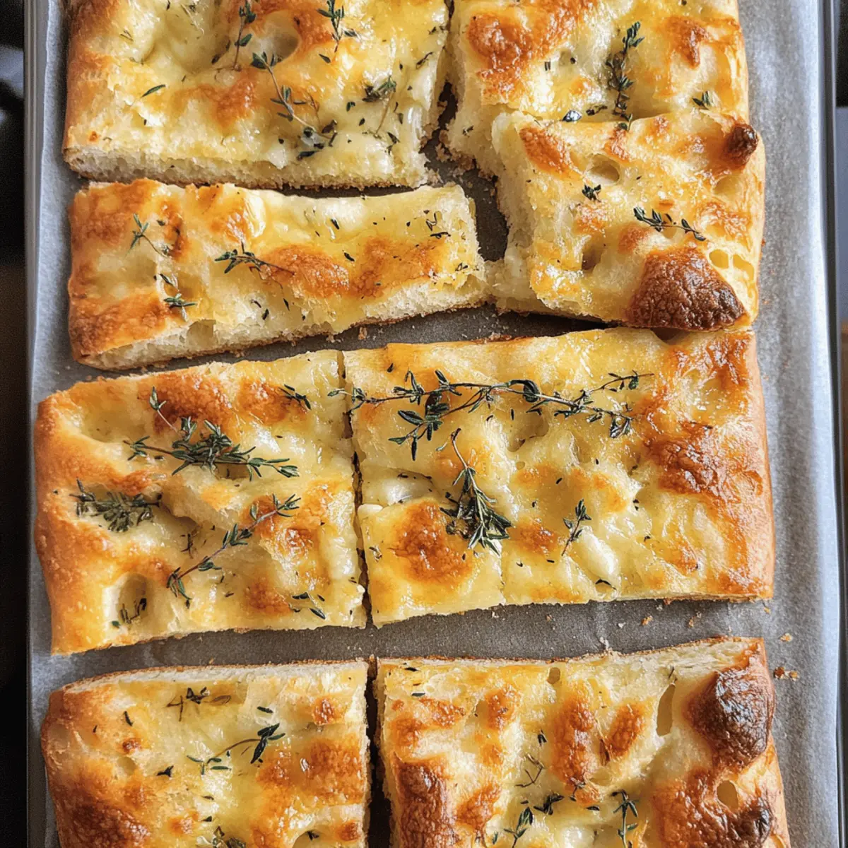Fluffy Gruyère & Thyme Italian Focaccia You’ll Crave