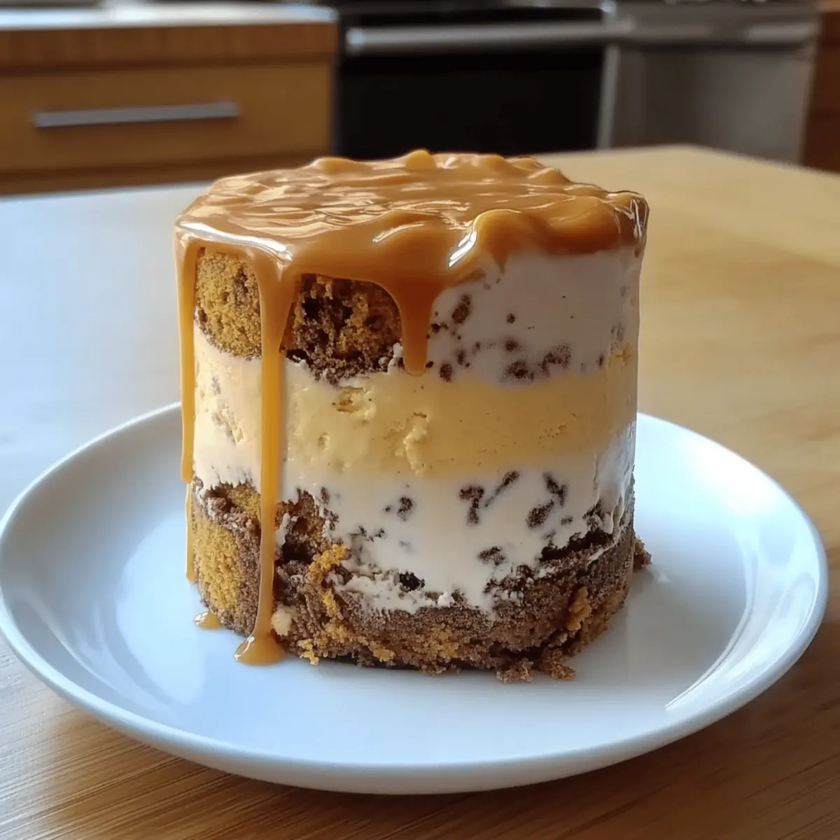 Pumpkin Spice Ice Cream Cake That's a Fall Dream Delight