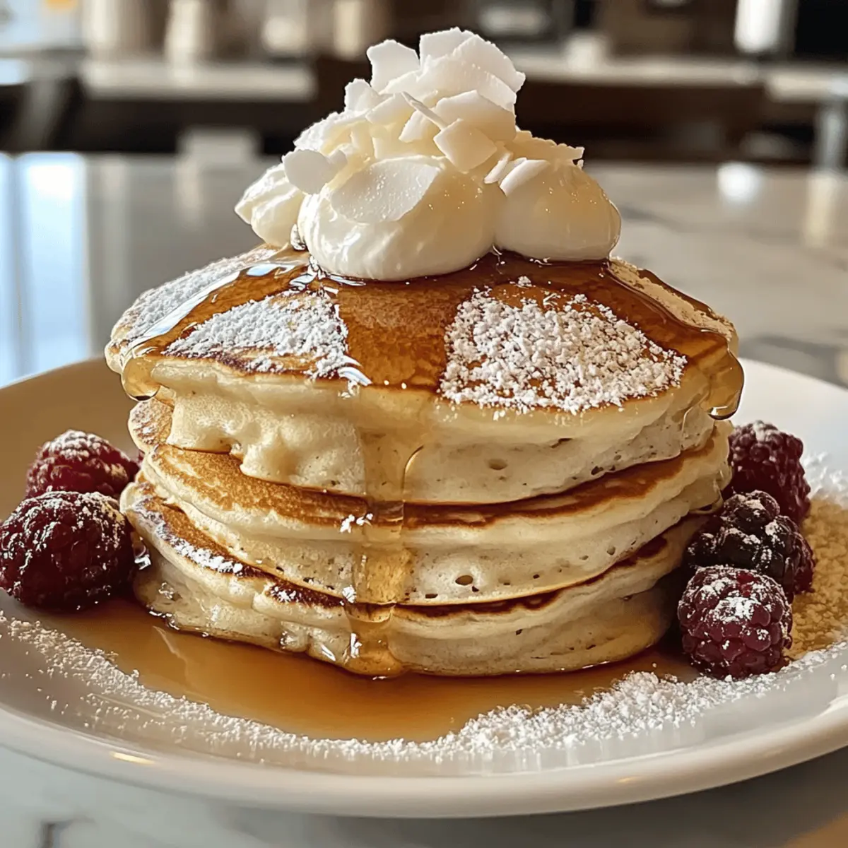 Sweet Coconut Cream Pancakes for a Fluffy Tropical Morning