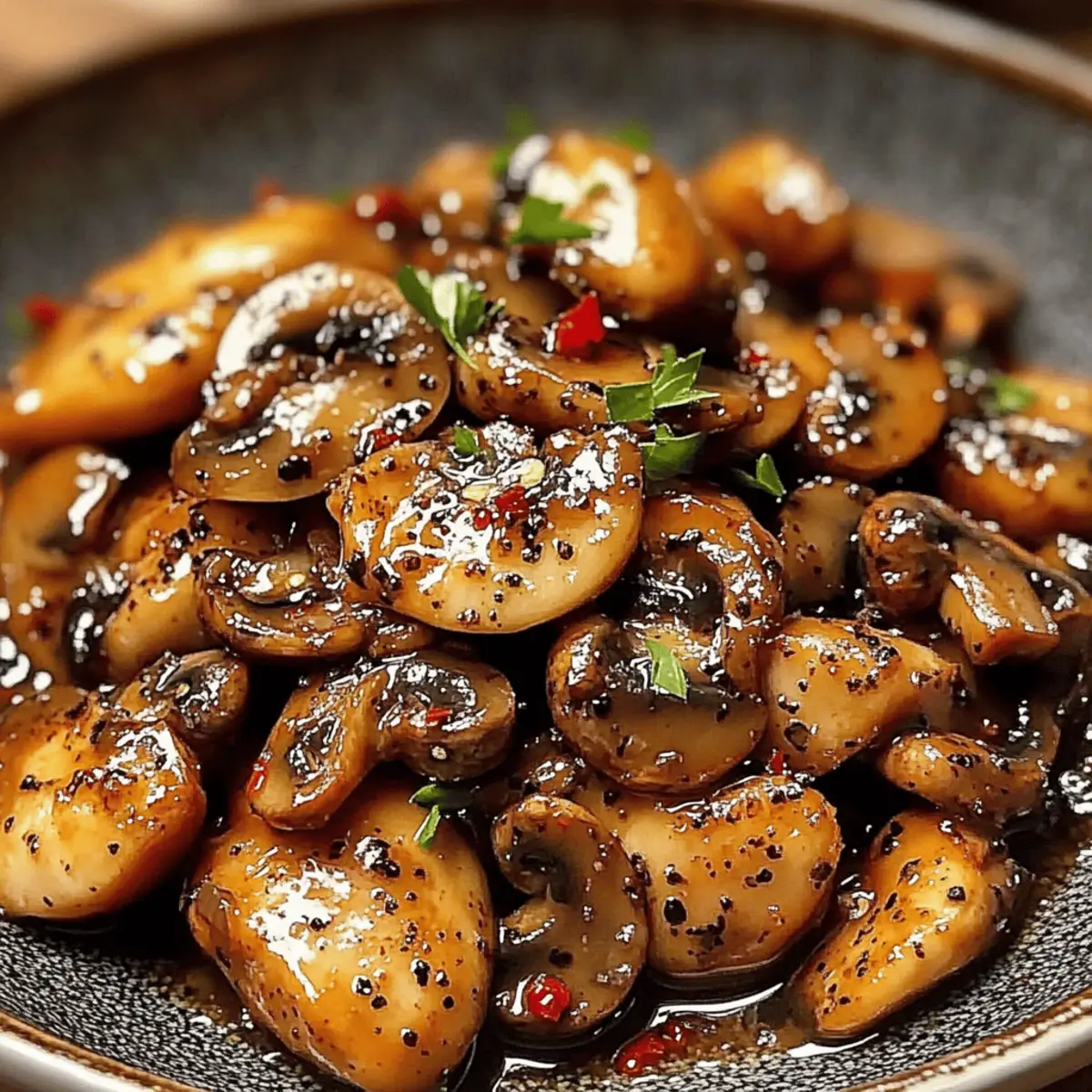 Savory Black Pepper Chicken with Mushrooms in 30 Minutes