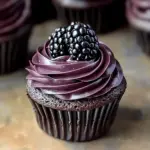 Dark Chocolate Blackberry Cupcakes