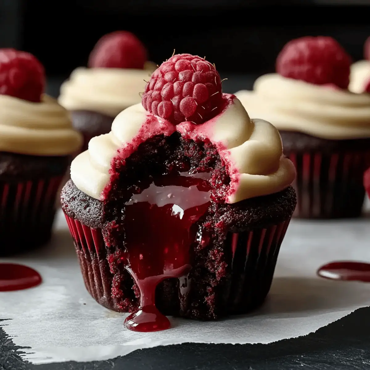 Halloween Vampire Bite Cupcakes that Wow with Chocolate and Jam