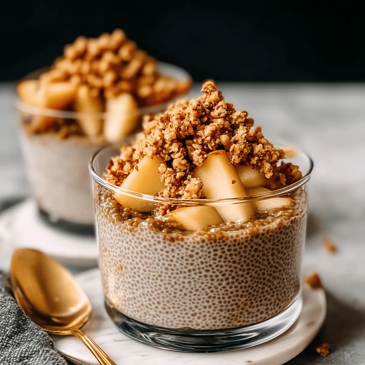 Apple Crumble Chia Pudding: Comfort in Every Creamy Spoonful