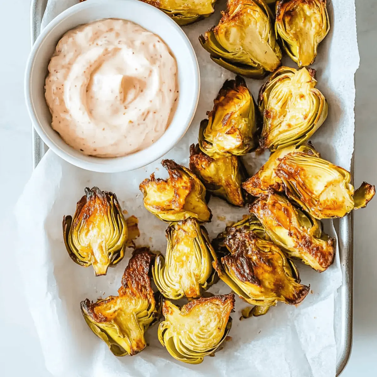 Crispy Air Fryer Artichoke Hearts with Garlic Aioli Delight