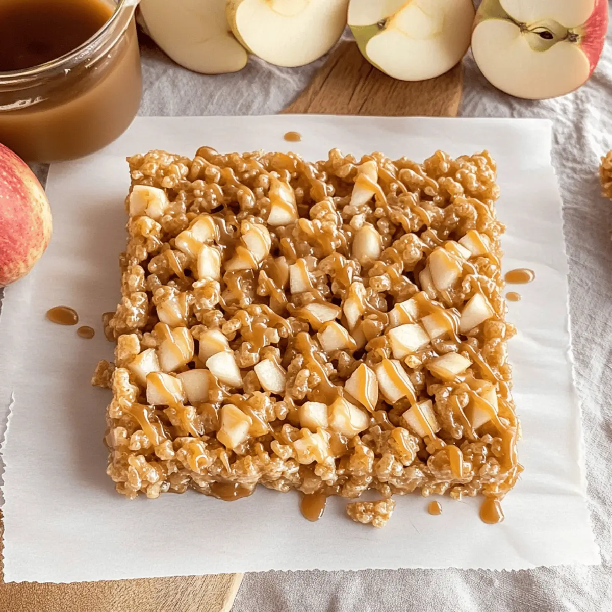 Apple Pie Rice Krispie Treats for a Cozy Fall Delight