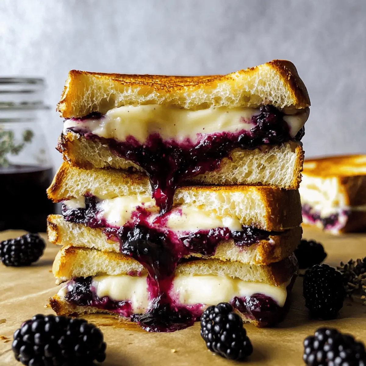 Indulge in Blackberry Balsamic and Brie Grilled Cheese Delight