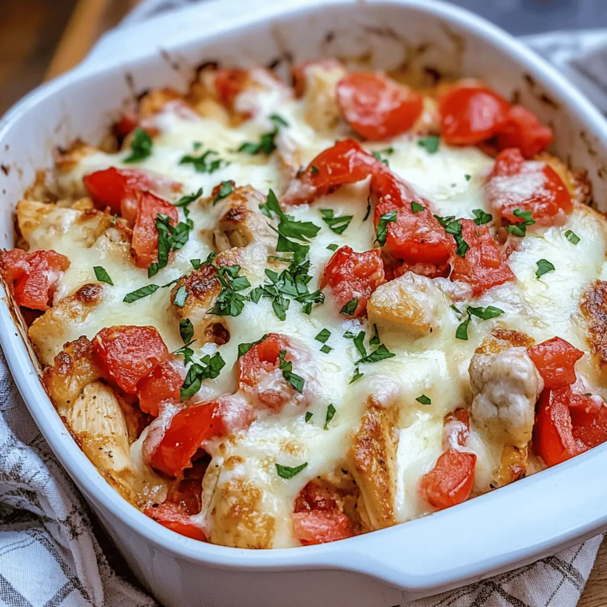 Bruschetta Chicken Casserole: A Flavorful Twist on Dinner