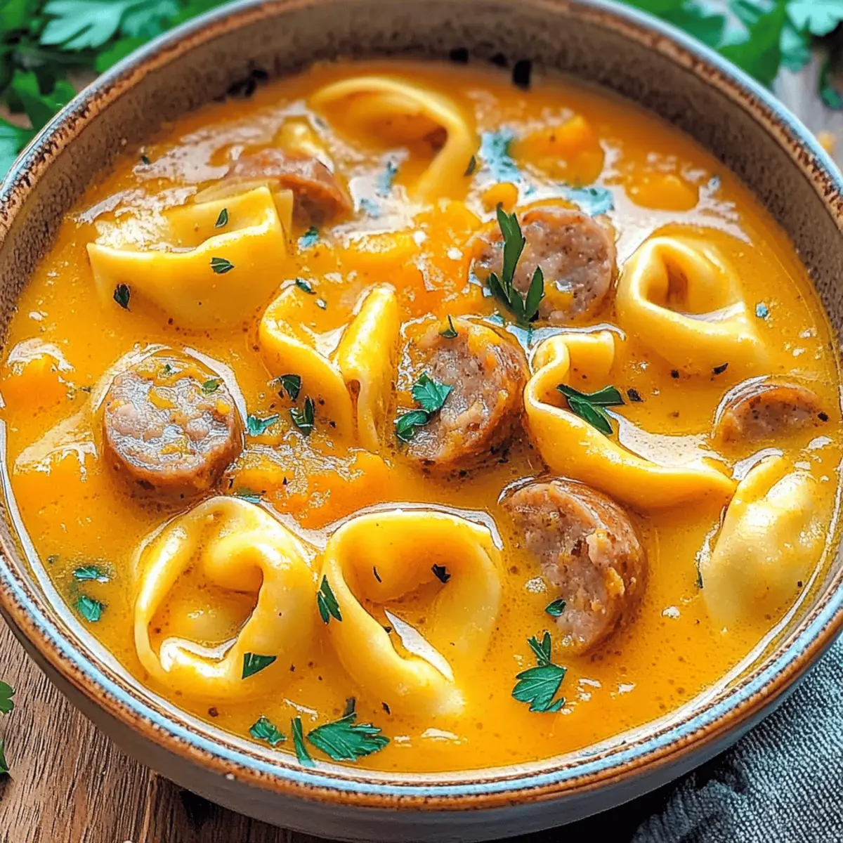 Creamy Butternut Squash Sausage Tortellini Soup Bliss