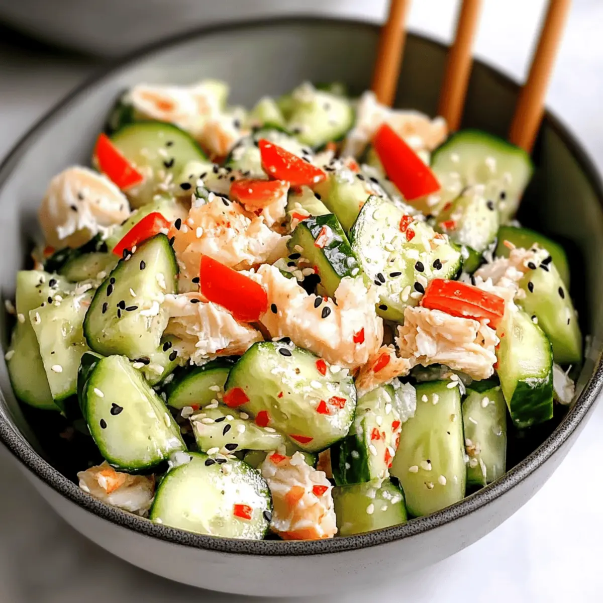 California Roll Cucumber Salad: Light, Crunchy & Oh So Fresh