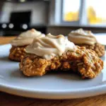 Chewy Pumpkin Oatmeal Cookies Maple Frosting