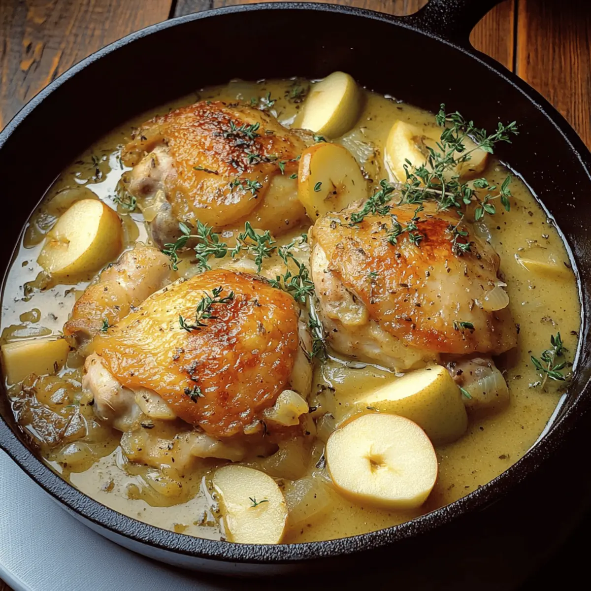 Savory Chicken Normandy in Creamy Apple Cider Bliss