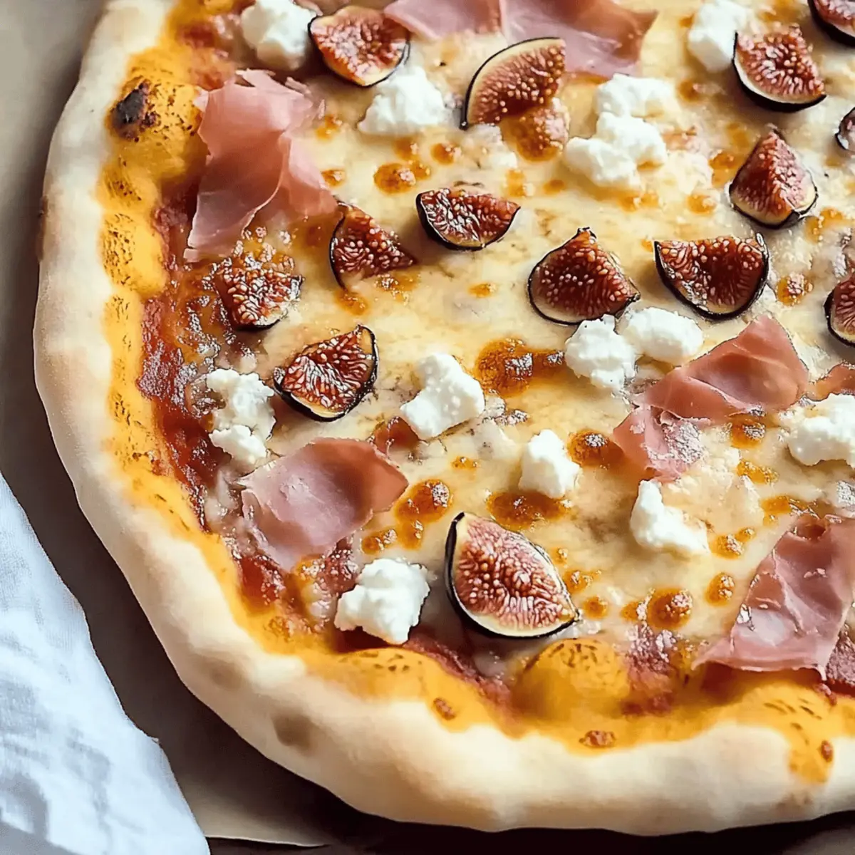 Fig Jam Pizza with Goat Cheese and Prosciutto in 20 Minutes