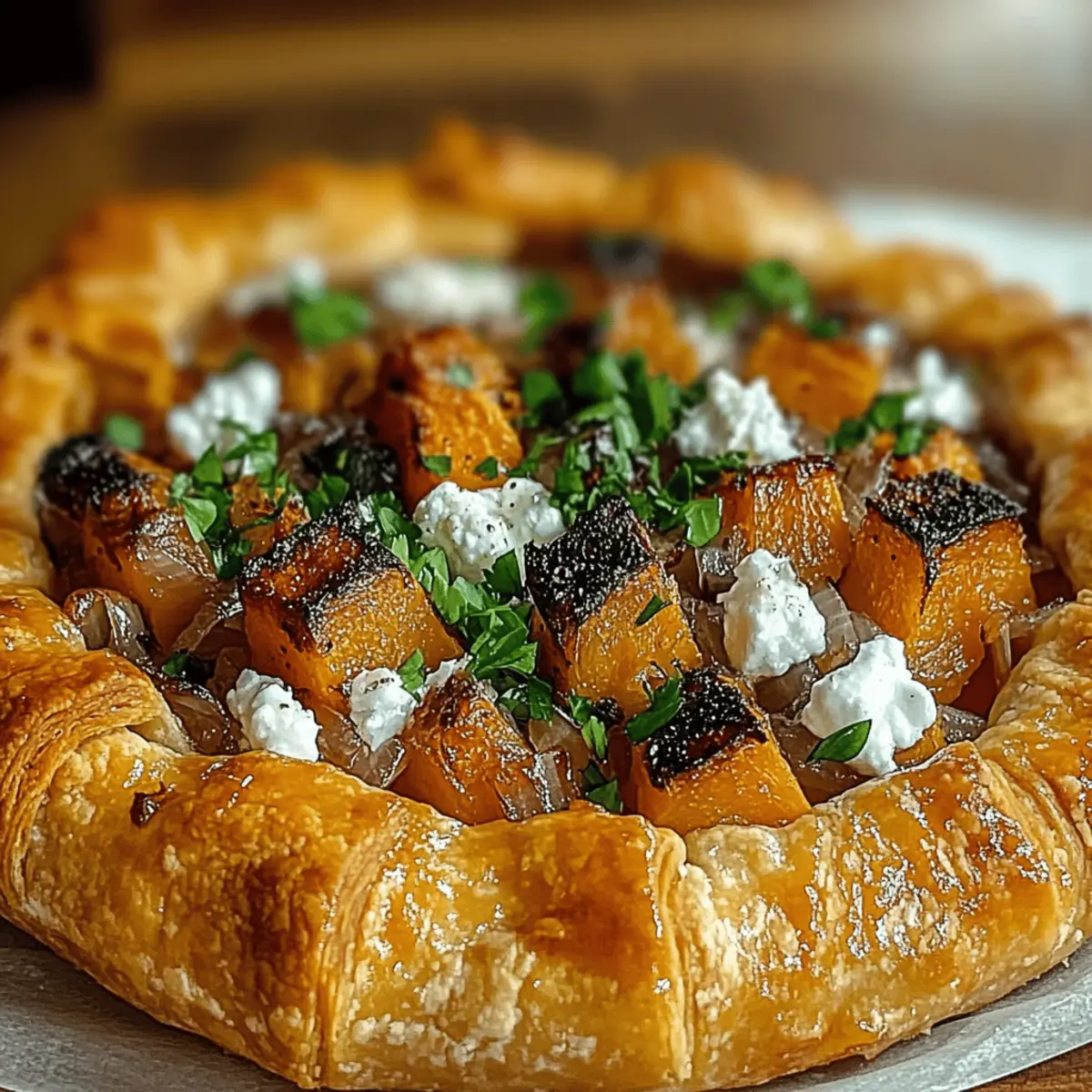 Golden Butternut Squash and Goat Cheese Galettes Delight