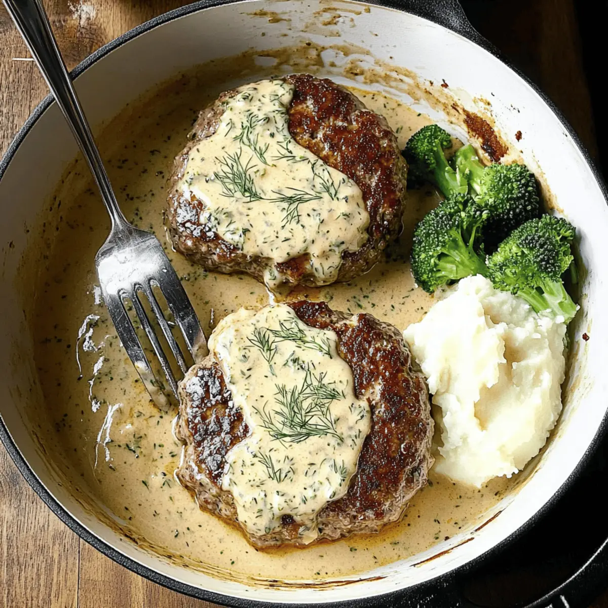 Hamburger Steaks in Creamy Dill Sauce – Comfort Food Magic