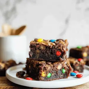 Monster Cookie Fudgy Brownies