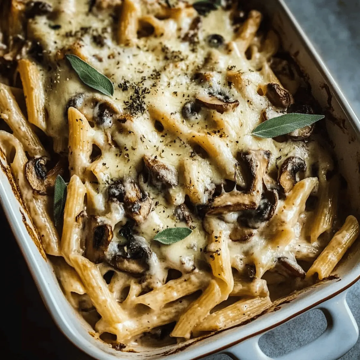 Creamy Mushroom Alfredo Pasta Bake You'll Crave Again!
