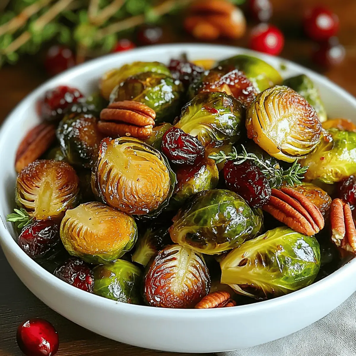 Irresistible Orange Maple Glazed Brussels Sprouts with Cranberries