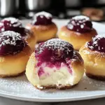 Rhubarb Cheesecake Bombs